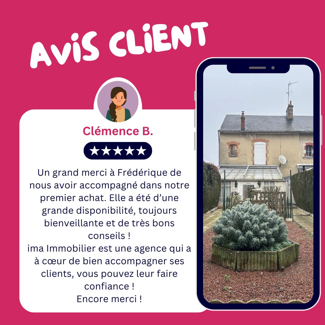 | Votre avis compte pour nous | 🙏

Voici notre 51ème client satisfait ! Et vous, êtes-vous prêts à nous mettre ⭐️⭐️⭐️⭐️⭐️ ?

#recommandation #avis #agenceimmobiliere #immobilierlemans #experience #accompagnement #projet #ecoute #suivi #lemans