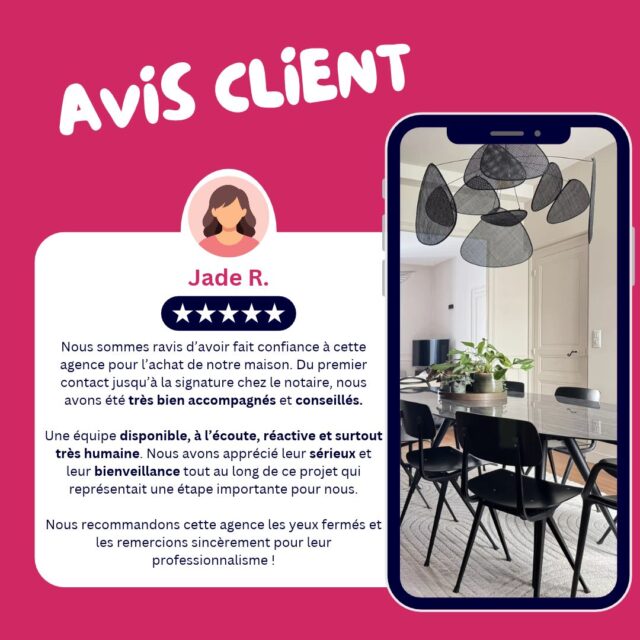 | Merci pour votre recommandation 🙏 |

Quel plaisir de vous avoir accompagné dans cette première acquisition 🤗 Bel emménagement et au plaisir ! 

#projetimmobilier #achatimmobilier #avisclient #temoignage #recommandation